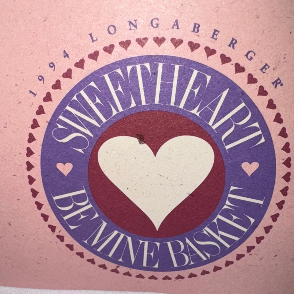 Longaberger 1994 sweetheart be mine basket
